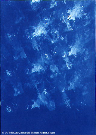 Thomas Kellner: Les oliviers de Eygalierès IX, 1997, Cyanotype, 16,4x23,5 cm/6,4"x9,2", edition 10+3