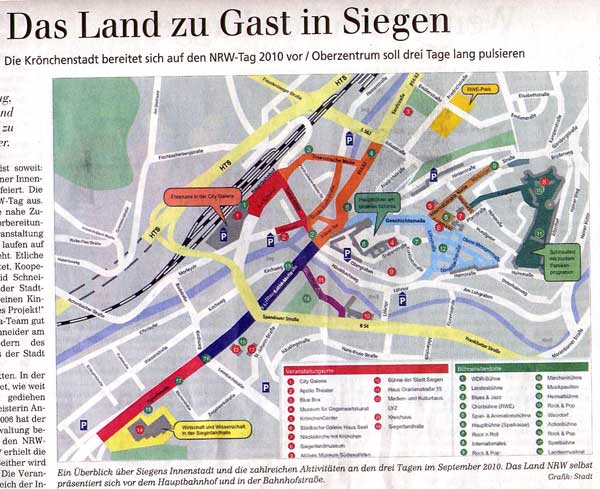 Siegen "Mile Art" map, 2010