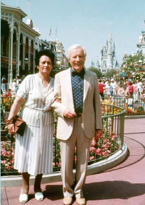 Heinrich Georg visiting Disneyland with his wife