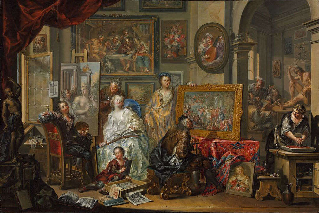Artist's studio of the painter J. G. Platzer (1704–1761)